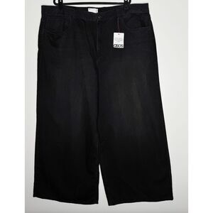 New ASOS Curve Wide Leg Cotton Lyocell High Waist Jeans Women's Plus Size 22